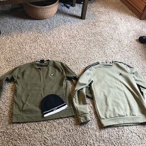 2 sweatshirts & beanie